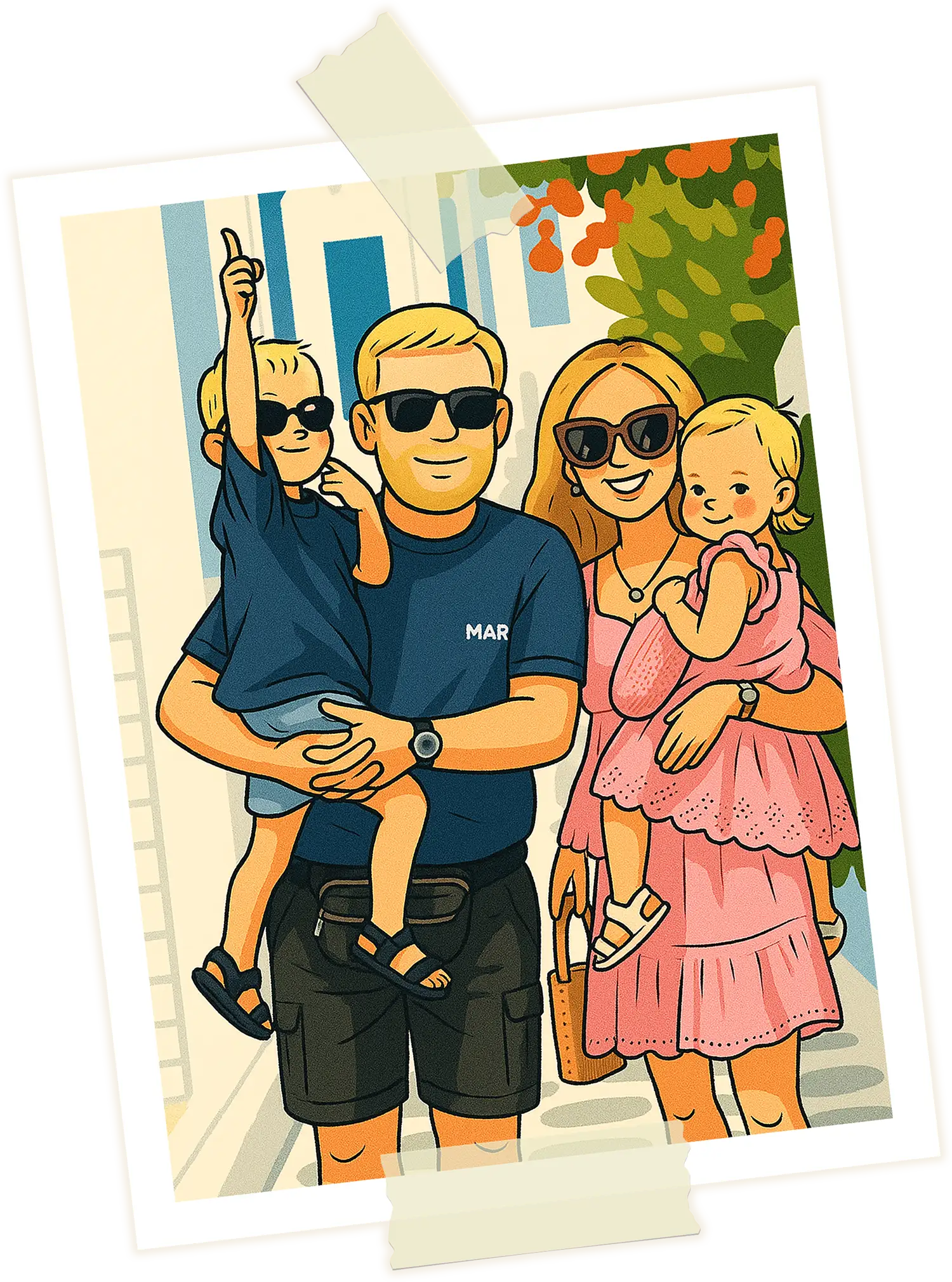 The Wanderlust Kids Family Illustration